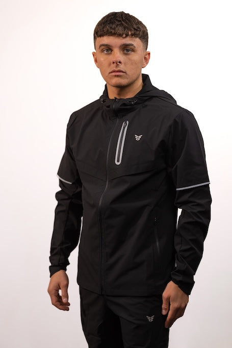 Midnight Black Windbreaker Tracksuit
