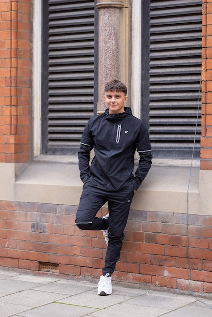 Midnight Black Windbreaker Tracksuit