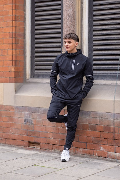 Midnight Black Windbreaker Tracksuit