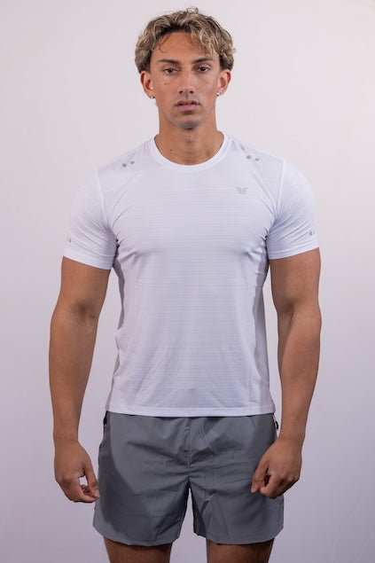 Strong White Muscle Fit T-Shirt