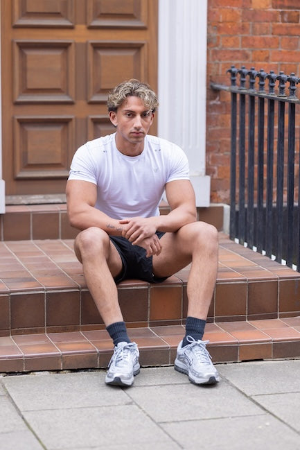 Strong White Muscle Fit T-Shirt