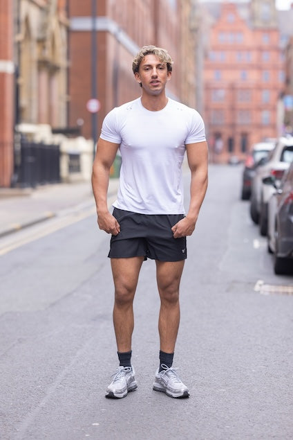 Strong White Muscle Fit T-Shirt